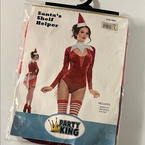 Party King Red Santa's Shelf Helper Costume